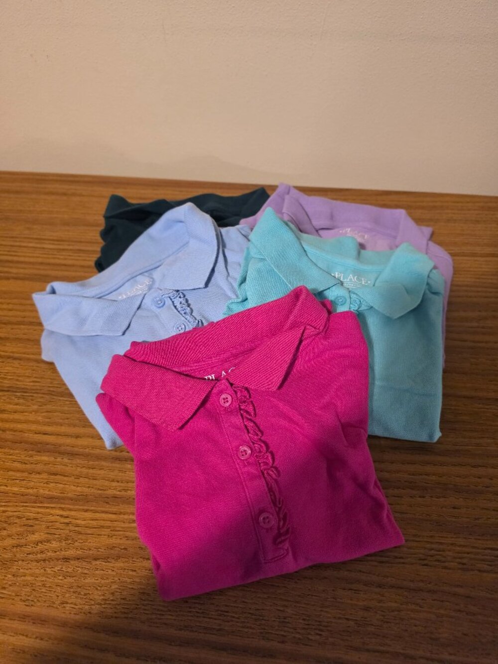 The Children's Place Lot of 5 Girls School Uniform Ruffle Polos XL 14